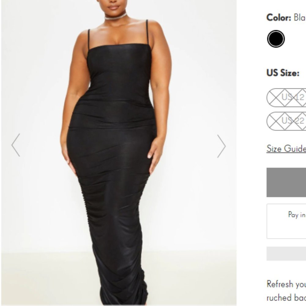 PRETTYLITTLETHING Black Maxi dress